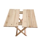 Conjunto Mesa 2 Cadeiras Dobráveis Em Madeira Area Gourmet  N