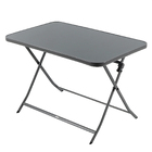 Conjunto para Jardim Mesa com 4 Cadeiras 72x70x110cm Aço Cinza Escuro Emys Naterial