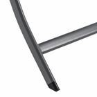 Conjunto para Jardim Mesa com 4 Cadeiras 72x70x110cm Aço Cinza Escuro Emys Naterial