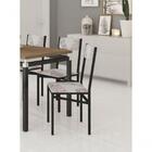 Conjunto Mesa 6 Cadeiras Preto Fosco Tribal