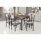Conjunto Mesa 6 Cadeiras Preto Fosco Tribal