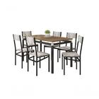 Conjunto Mesa 6 Cadeiras Preto Fosco Tribal