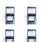 Conjunto Mesa 70x70 4 Cadeiras Tabaco Preto Ref. W70.4tp