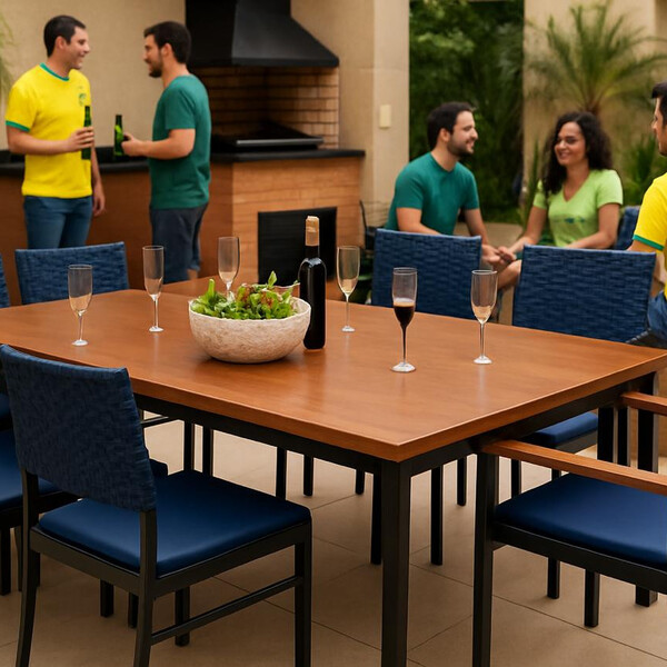 Conjunto Mesa 8 Cadeiras  Externa Brisa Náutica - Solara