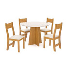 Conjunto Mesa 90cm E 4 Cadeiras Hungria Viero