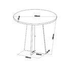 Conjunto Mesa 90cm E 4 Cadeiras Hungria Viero
