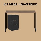 Conjunto Mesa  + Gaveteiro Com 3 Gavetas Para Salao De Beleza