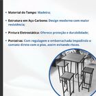 Conjunto Mesa Alta Bar Bistrô 4 Bancos Imbuia Botequim Indust