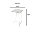 Conjunto Mesa Alta Bar Bistrô Branca 2 Bancos Pinus  Botequim