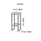 Conjunto Mesa Alta Bar Bistrô Quadrada 2 Bancos Imbuia Indust