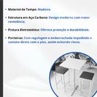 Conjunto Mesa Alta Bar Bistrô Quadrada Branca 2 Bancos Estofa