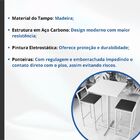 Conjunto Mesa Alta Bar Bistrô Quadrada Branca 2 Banquetas Con