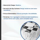 Conjunto Mesa Alta Bar Bistrô Quadrada Branca 4 Banquetas Con