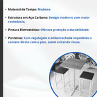 Conjunto Mesa Alta Bar Bistrô Quadrada Imbuia 2 Bancos Estofa