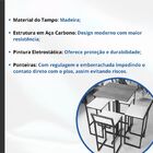 Conjunto Mesa Alta Bar Bistrô Quadrada Imbuia 4 Banquetas Con
