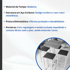 Conjunto Mesa Alta Bar Bistrô Quadrada Pinus 4 Bancos Estofad