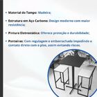 Conjunto Mesa Alta Bar Bistrô Quadrada Preta 2 Banquetas Conf