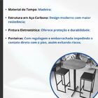 Conjunto Mesa Alta Bar Bistrô Redonda 2 Banquetas Confort Pin