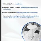 Conjunto Mesa Alta Bar Bistrô Redonda Branca 2 Banquetas Conf