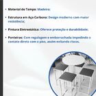 Conjunto Mesa Alta Bar Bistrô Redonda Branca 4 Bancos Estofad