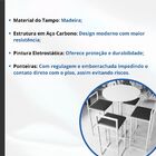 Conjunto Mesa Alta Bar Bistrô Redonda Branca 4 Banquetas Conf