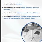 Conjunto Mesa Alta Bar Bistrô Redonda Imbuia 2 Banquetas Conf