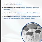 Conjunto Mesa Alta Bar Bistrô Redonda Imbuia 4 Bancos Industr