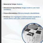 Conjunto Mesa Alta Bar Bistrô Redonda Imbuia 4 Banquetas Conf