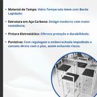 Conjunto Mesa Alta Bar Bistrô Redonda Vidro 4 Banquetas Confo