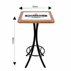 Conjunto Mesa Alta Bar Quadrada Personalizado Cerveja Com 3 B
