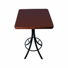 Conjunto Mesa Alta Bar Quadrada Tampo Em Madeira Com 2 Banque