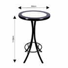 Conjunto Mesa Alta Bar Redonda Azulejo Branco Com 4 Banquetas