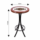 Conjunto Mesa Alta Bar Redonda Harley Davidson Com 3 Banqueta