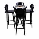 Conjunto Mesa Alta Bar Redonda Harley Davidson Com 4 Banqueta