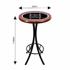 Conjunto Mesa Alta Bar Redonda Jack Daniels Com 3 Banquetas D