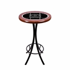 Conjunto Mesa Alta Bar Redonda Jack Daniels Com 3 Banquetas D