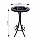 Conjunto Mesa Alta Bar Redonda Jack Daniels Com 3 Banquetas D