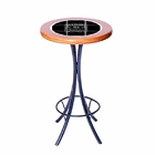 Conjunto Mesa Alta Bar Redonda Jack Daniels Com 4 Banquetas D