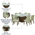 Conjunto Mesa Amsterdã Com Tampo Giratório 8 Cadeiras Cedro