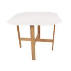 Conjunto Mesa Aparador Branca + 4 Cadeiras Gomos - Marrom