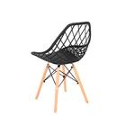 Conjunto Mesa Aparador Preta + 4 Cadeiras Vision - Preta