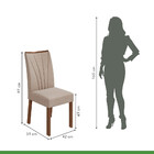 Conjunto Mesa Apogeu 120cm Tampo Mdf/vidro 4 Cadeiras Apogeu