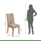 Conjunto Mesa Apogeu 160cm Tampo Mdf/vidro 6 Cadeiras Apogeu