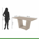 Conjunto Mesa Apogeu 160cm Tampo Mdf/vidro 6 Cadeiras Apogeu