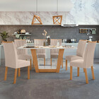 Conjunto Mesa Apogeu 170cm Tampo Mdf 6 Cadeiras Apogeu