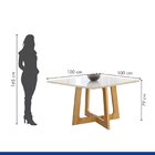 Conjunto Mesa Arizona 100cm Com 4 Cadeiras Arizona Tampo Slim