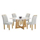 Conjunto Mesa Arizona 100cm Com 4 Cadeiras Arizona Tampo Slim