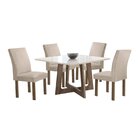 Conjunto Mesa Arizona 100cm Com 4 Cadeiras Canela Tampo Slim
