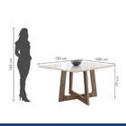 Conjunto Mesa Arizona 100cm Com 4 Cadeiras Canela Tampo Slim