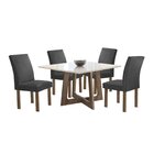 Conjunto Mesa Arizona 100cm Com 4 Cadeiras Canela Tampo Slim